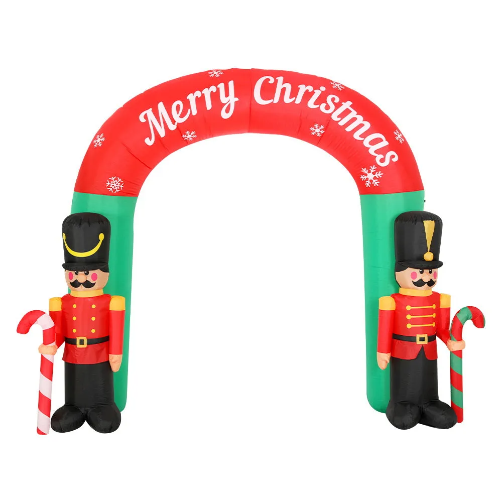 Illuminated Christmas Inflatable Archway, UV-Resistant - Jingle Jollys