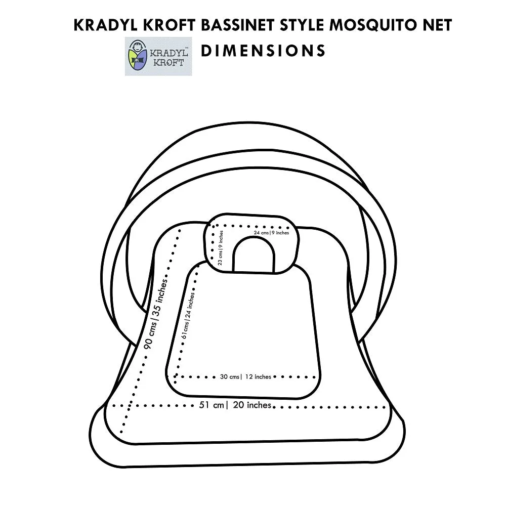 Kaleidoscope -  Kradyl Kroft Bassinet Style Mosquito Net Bedding for Infants