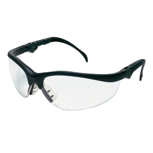 KD310 MCR Safety Klondike KD3 Series Safety Glasses, Clear Lens, Black Frame