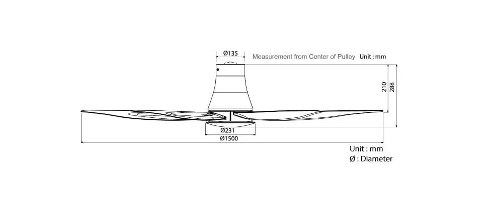 KDK T60AW 150cm DC Motor Ceiling Fan