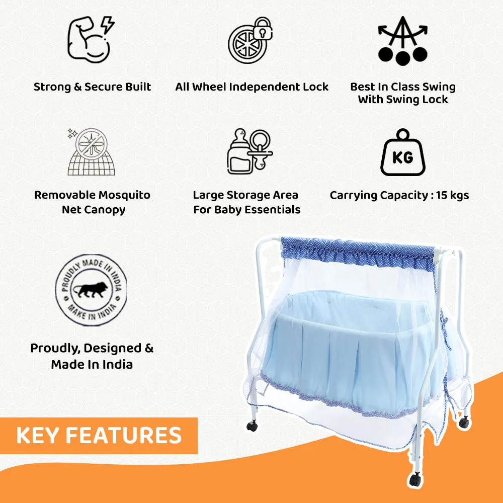 Kiddery Lyra | Baby Cradle | Blue