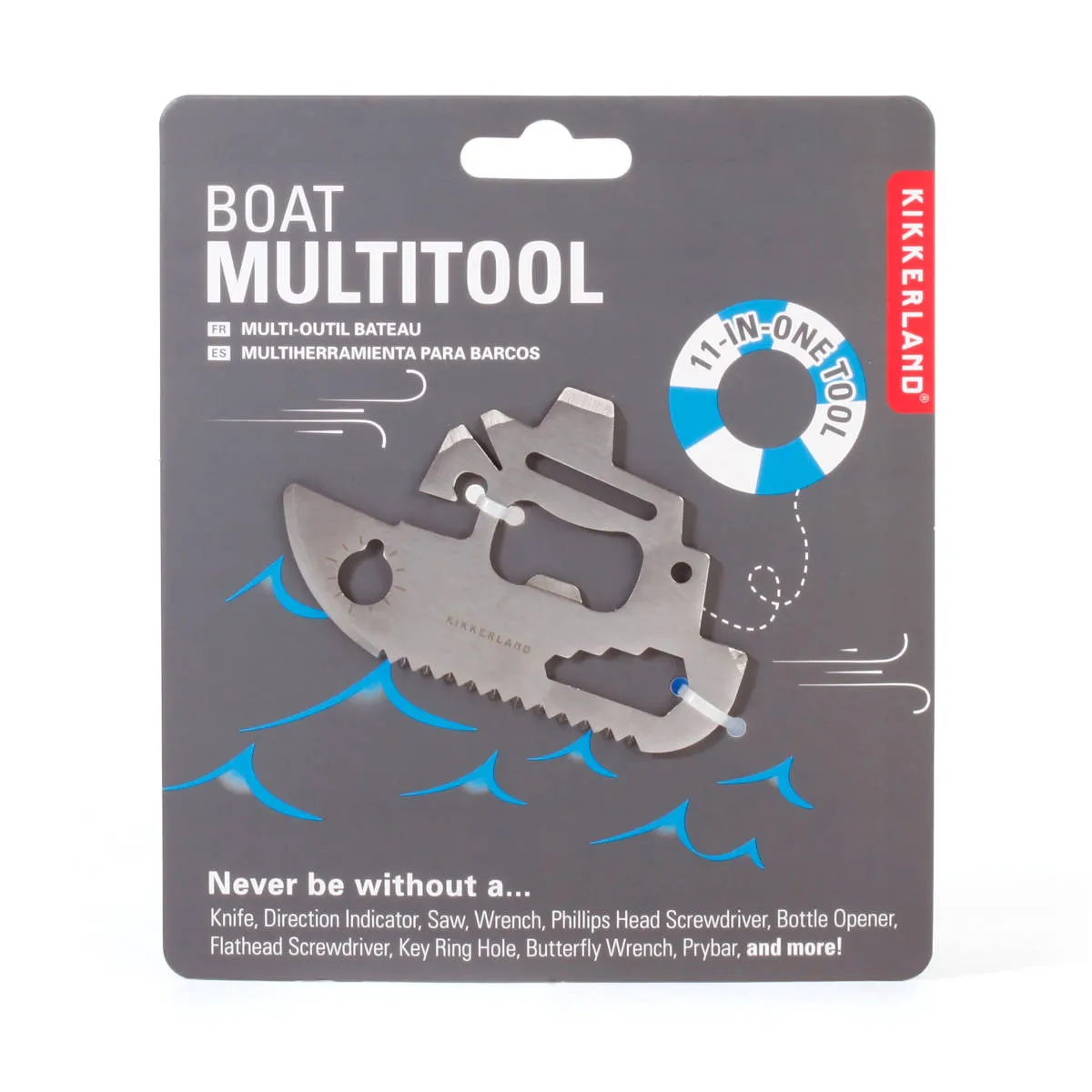 Kikkerland Stainless Steel Boat Multi-tool Silver