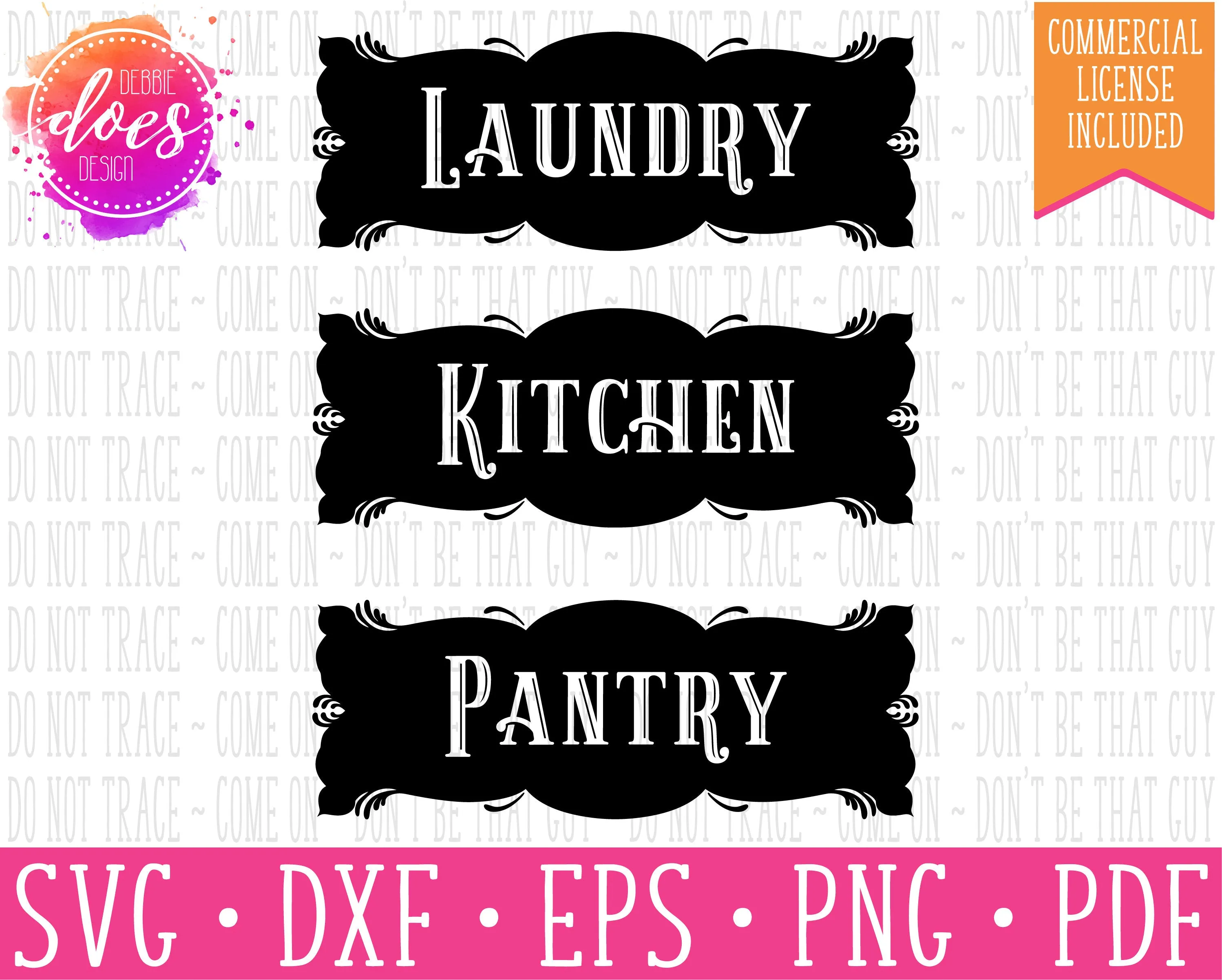 Laundry - Kitchen - Pantry - SVG File