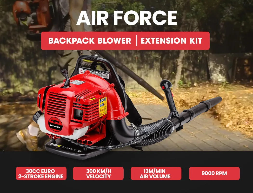 Lightweight 30CC Petrol Backpack Leaf Blower - 2 Stroke MTM