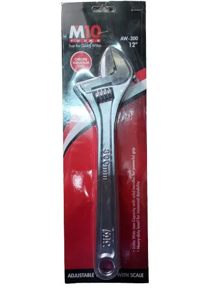 M10 Adjustable Wrench | Sizes : 4" - 24" | Model : ADJ-AW100 to ADJ-AW600