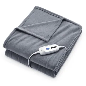 MaxKare Electric Heated Blanket Full Size 77'' x 84'' Heated Throw for Whole Body Warming & Extra Large Size, 4 Heating Levels and 10H Auto-Off with Overheating Protection - Grey