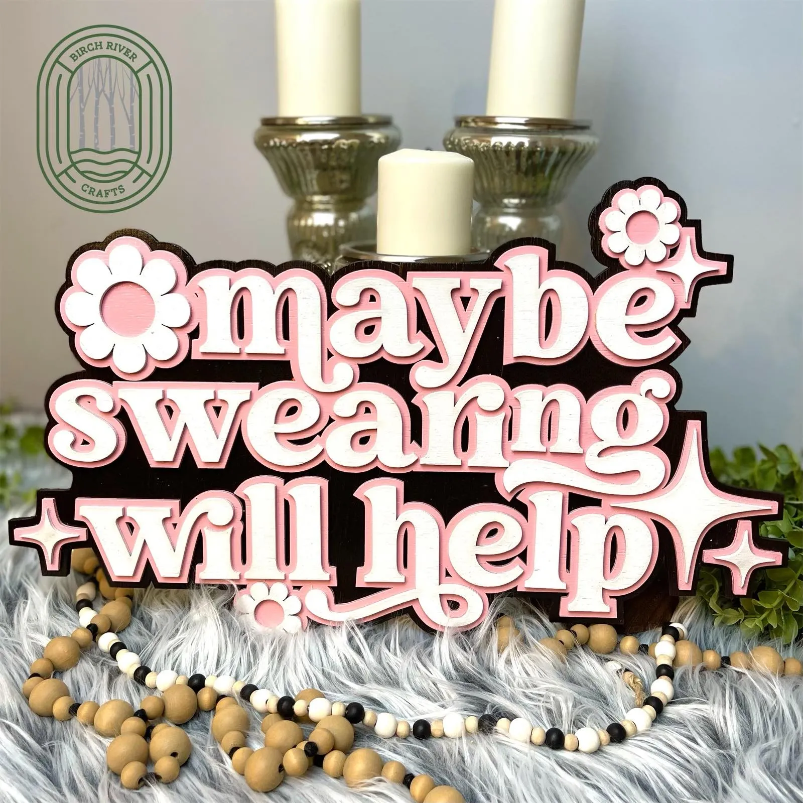 Maybe Swearing Will Help - Layered SVG File - DIGITAL DOWNLOAD ONLY