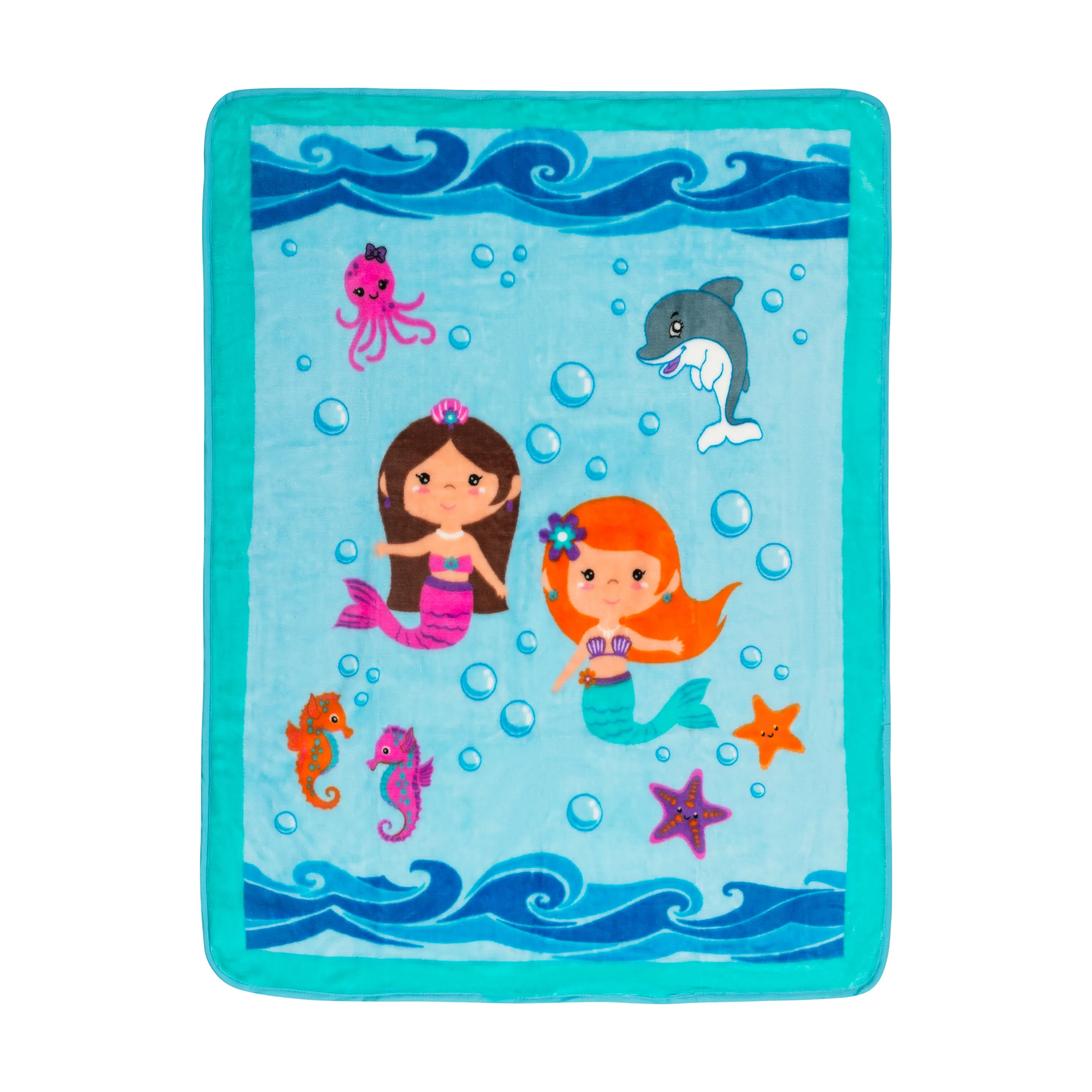 Mermaids Undersea Adventure Toddler Throw Blanket