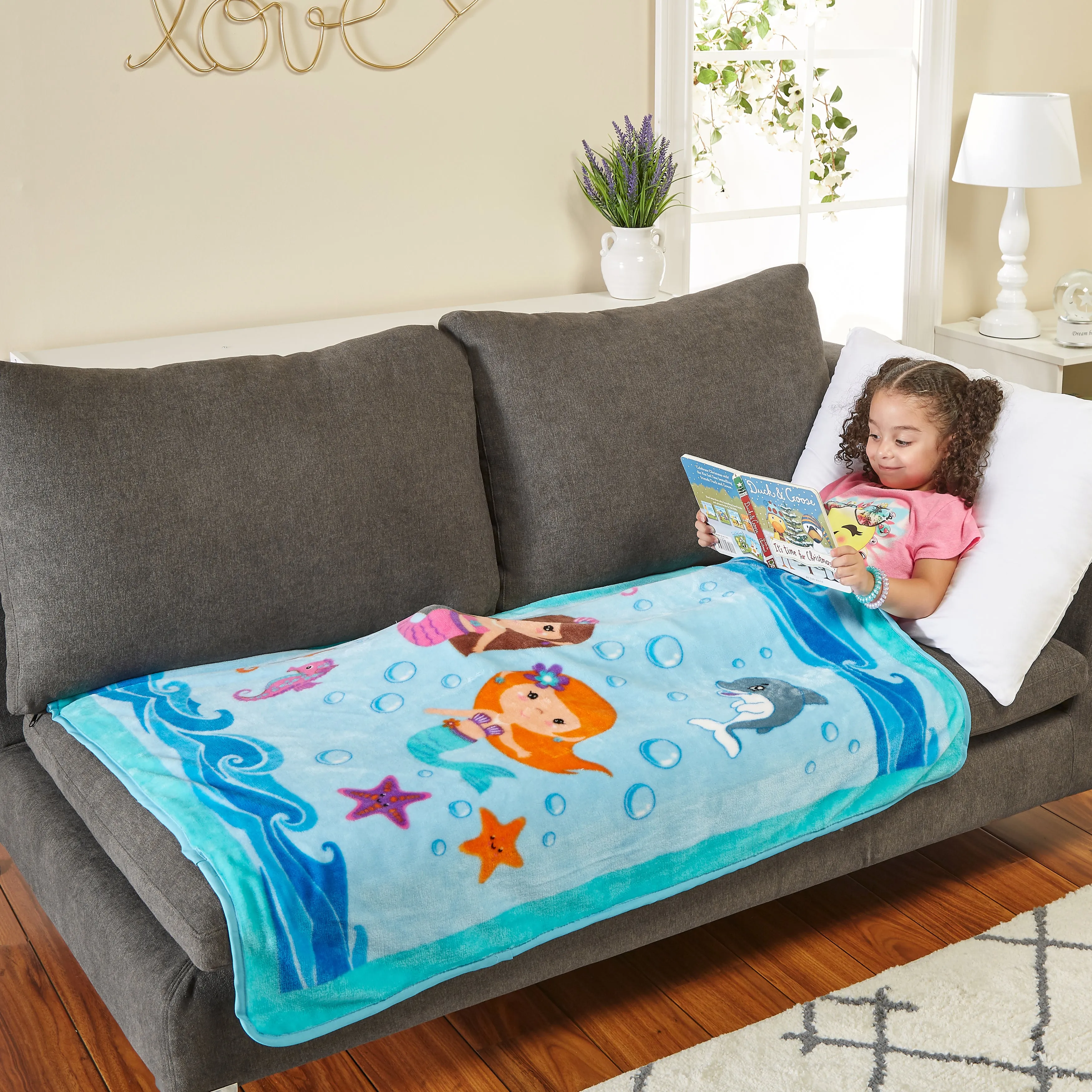 Mermaids Undersea Adventure Toddler Throw Blanket