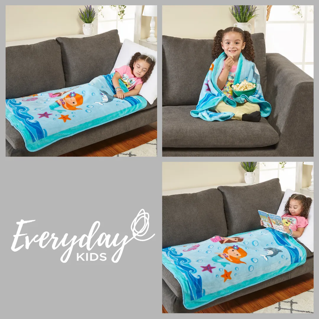 Mermaids Undersea Adventure Toddler Throw Blanket