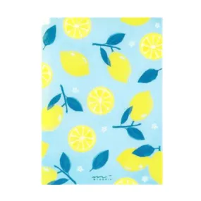 Midori A4 3 Pockets Clear Folder - Lemon