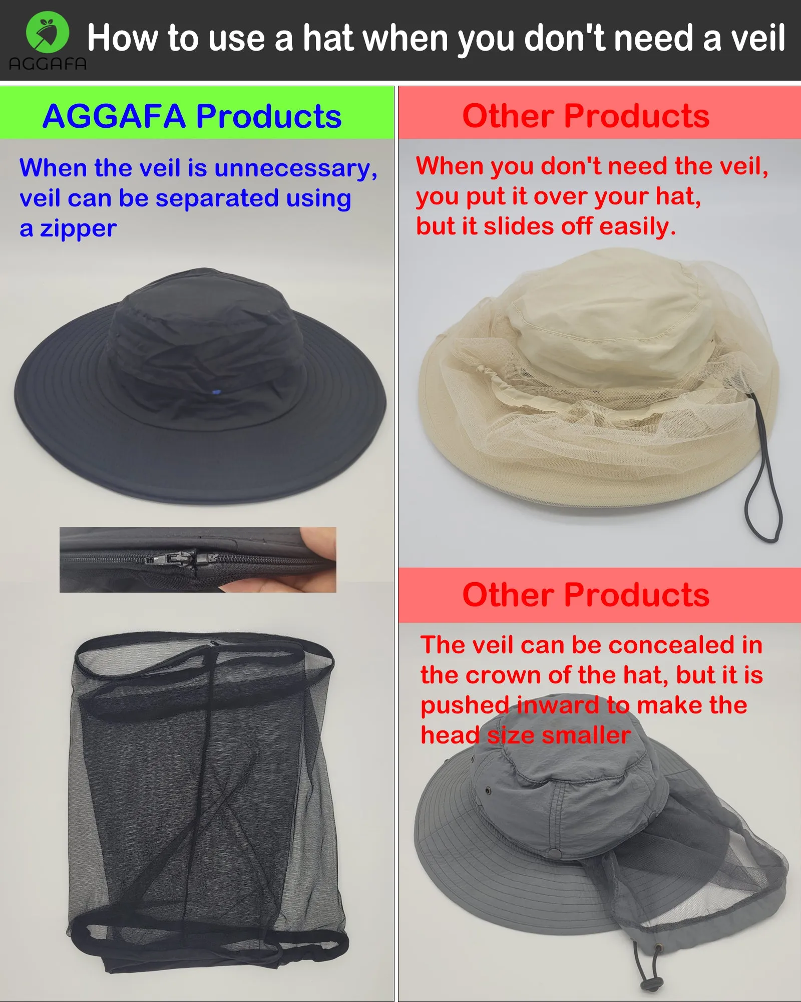 Mosquito hat (Black) and Mosquito sleeve (Small)