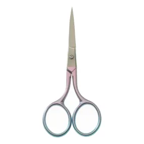 Motanar Multicolor Professional Grooming Scissors for Personal Care Facial Hair Removal and Ear Nose Eyebrow Trimming Stainless Steel Fine Straight Tip Scissors 3.9 Inch (Pink)