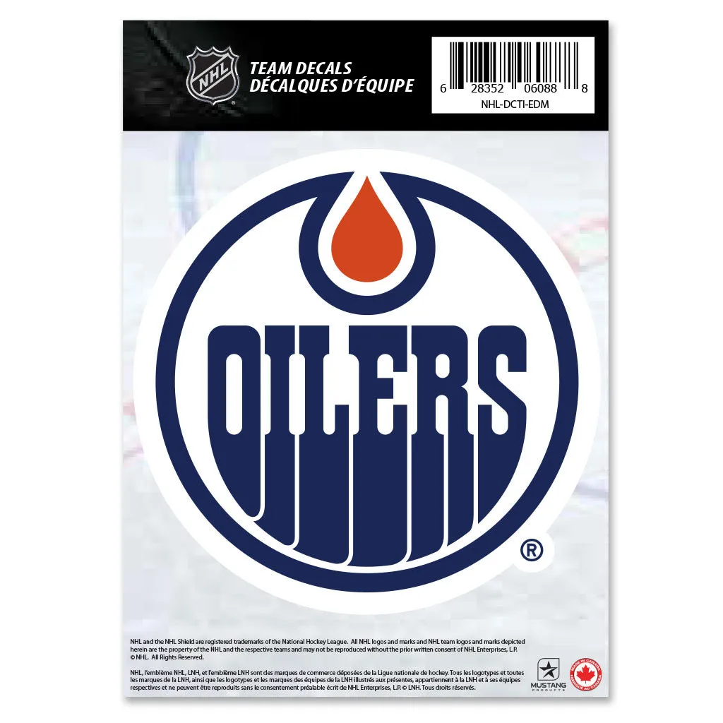 Mustang NHL Edmonton Oilers 5 x 7 Team Crest Decal