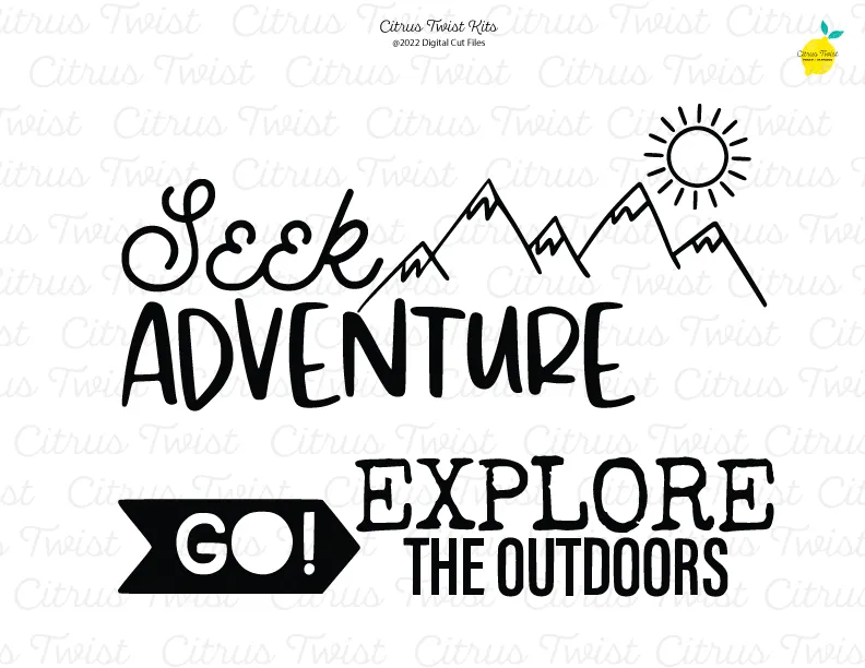 NEW! Digital Cut file - OUTDOOR ADVENTURE  - June 2022