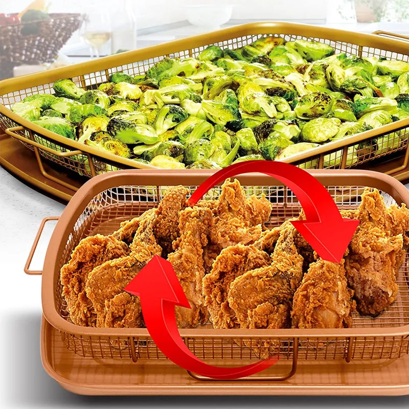 Nonstick Air Fryer Basket & Crisper Tray