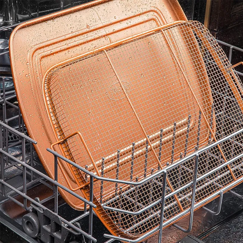 Nonstick Air Fryer Basket & Crisper Tray