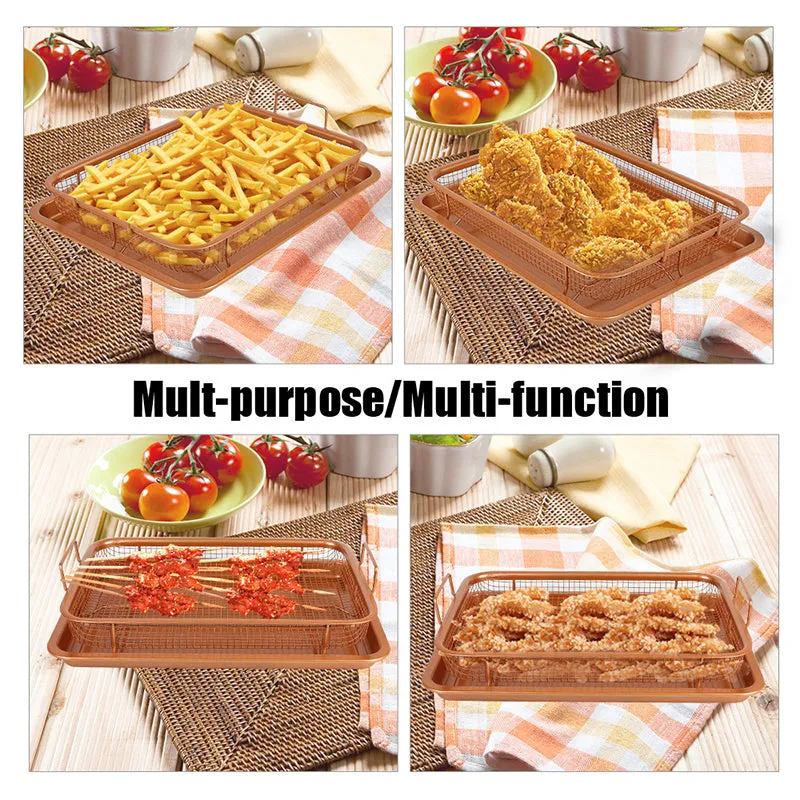 Nonstick Air Fryer Basket & Crisper Tray