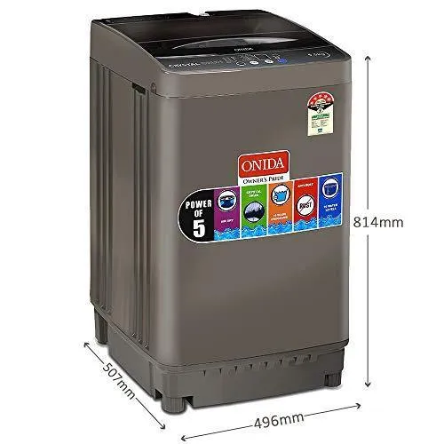 Onida 5.5 Kg 5 Star Fully-Automatic Top Loading Washing Machine (T55CGN, Grey)