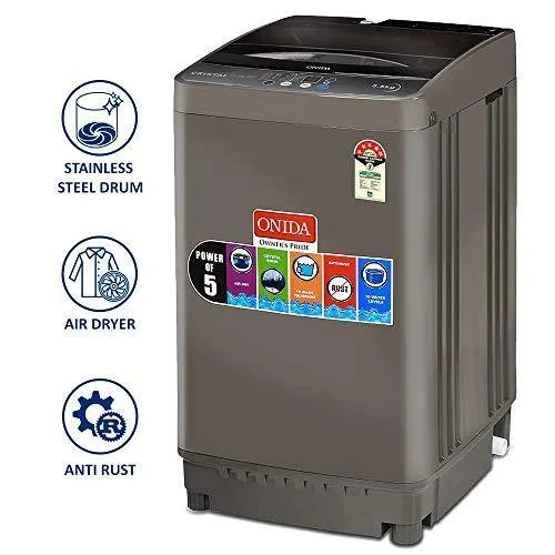 Onida 5.5 Kg 5 Star Fully-Automatic Top Loading Washing Machine (T55CGN, Grey)