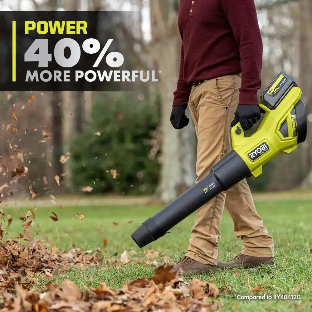 Open Box -  RYOBI 40V HP Brushless Whisper Series 160 MPH 650 CFM Cordless Battery Leaf Blower (Tool Only)