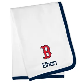 Personalized Boston Red Sox "B" Blanket