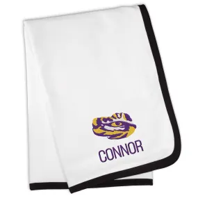 Personalized LSU Tigers Eye Blanket