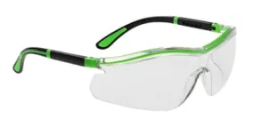 Portwest Neon Safety Glasses Wrap Around Spectacle (pack of 10 pairs) - PS34