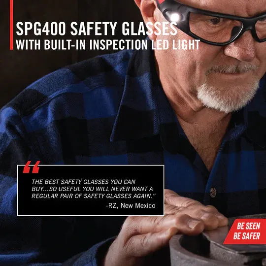 Protective Glasses - COAST SPG400 Rechargeable Inspection Beam Safety Glasses 30377