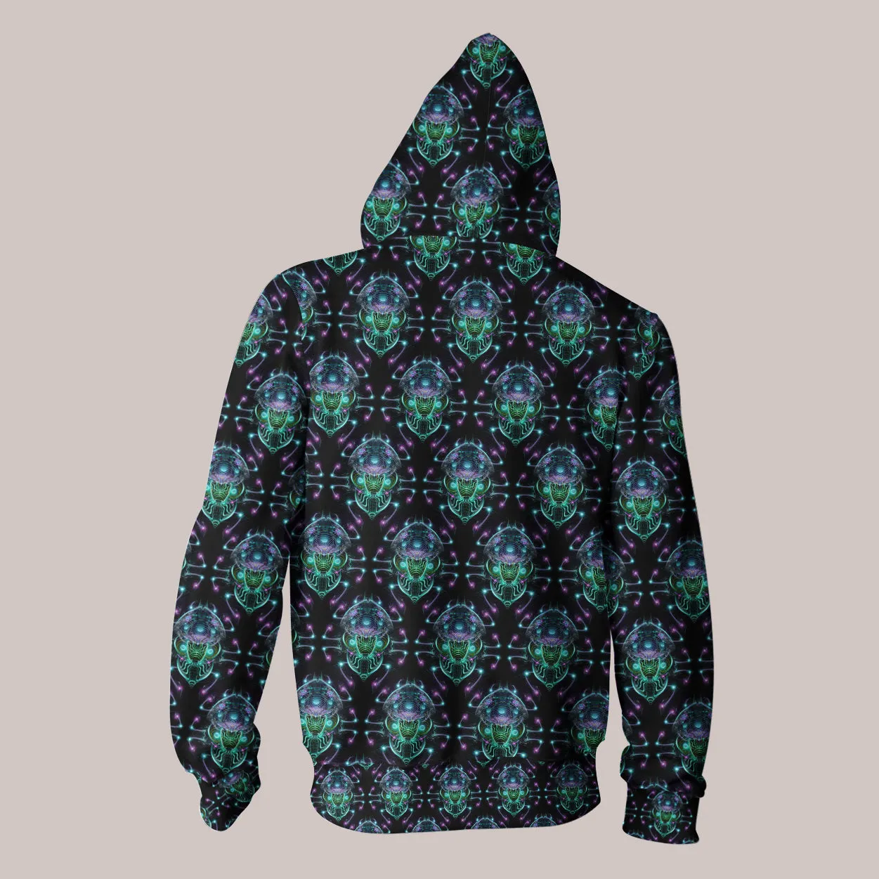 Psychedelic Hoodie (UV/RGB, Eco-Friendly, Unisex, Zip-Up) | ILLUMINATRIX