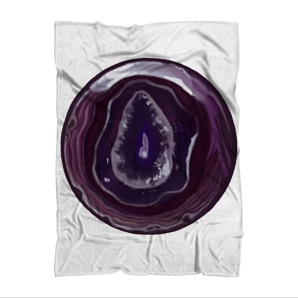 Purple Rock Sublimation Throw Blanket