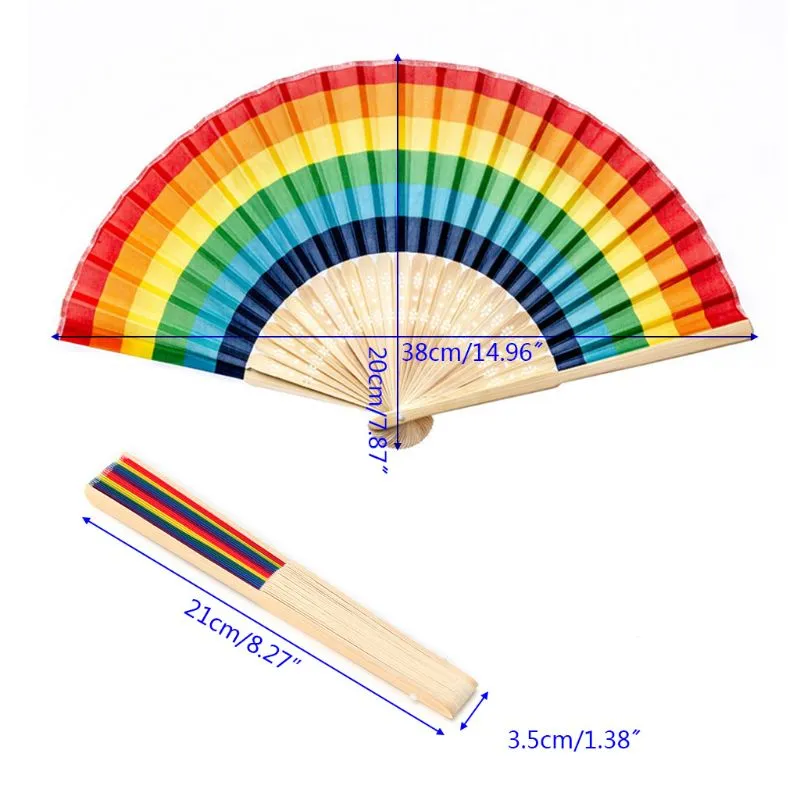 Rainbow Hand Held Fan