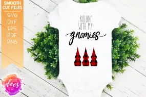 Rollin' with my Gnomies - Buffalo Plaid - SVG File | Printable | Sublimation