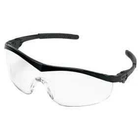 ST110AF MCR Safety ST1 Series Safety Glasses, Clear Lens, Nylon Black Temple