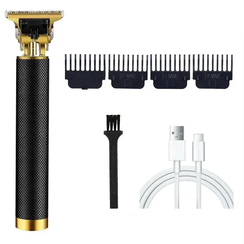 T9 USB Hair Clipper Kit: Precision Grooming with Multiple Nozzles