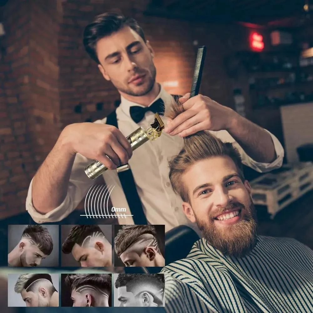 T9 USB Hair Clipper Kit: Precision Grooming with Multiple Nozzles