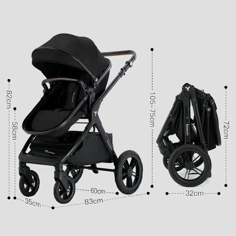 Teknum 3 in1 Compacto Travel Stroller (Black)