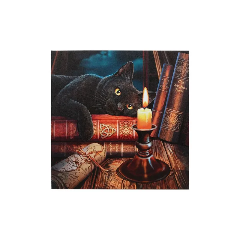 The Witching Hour Light Up Canvas Plaque by Lisa Parker - Enchanting Illuminated Art