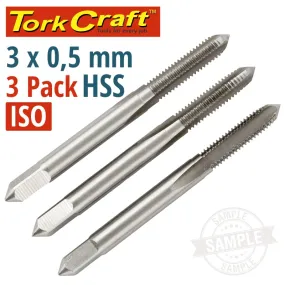 TORK CRAFT TAPS HSS 3X0.5MM ISO 3/PACK NR1030-3