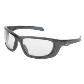 UD110PF MCR Safety UD1 Series Safety Glasses, Clear Lens, Gun Metal Frame