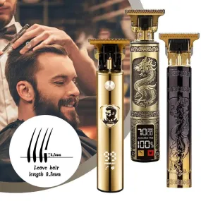 Vintage T9 Hair Clipper Set: Cordless Beard Trimmer Kit for Stylish Men