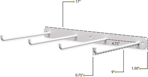 Wall Hooks for Pantry Organization and Storage  14” x 6” inches