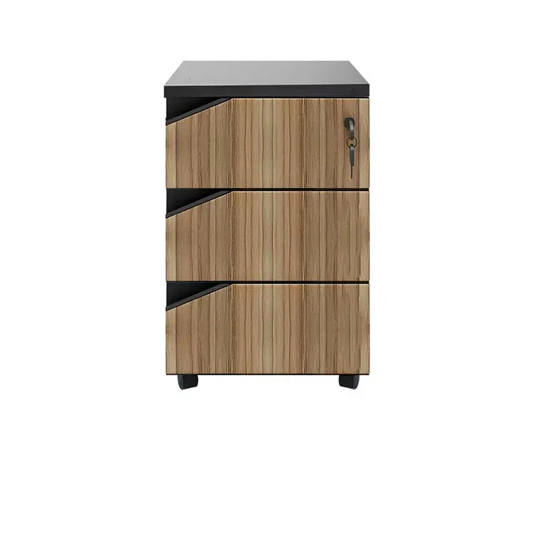 Wooden Office Cabinet, Under-Desk Mobile Low Cabinet