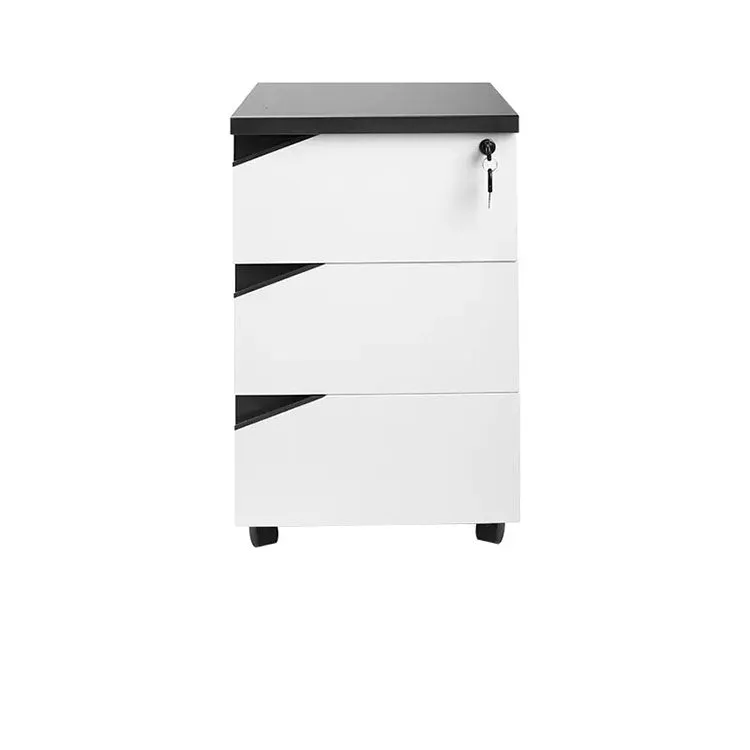 Wooden Office Cabinet, Under-Desk Mobile Low Cabinet