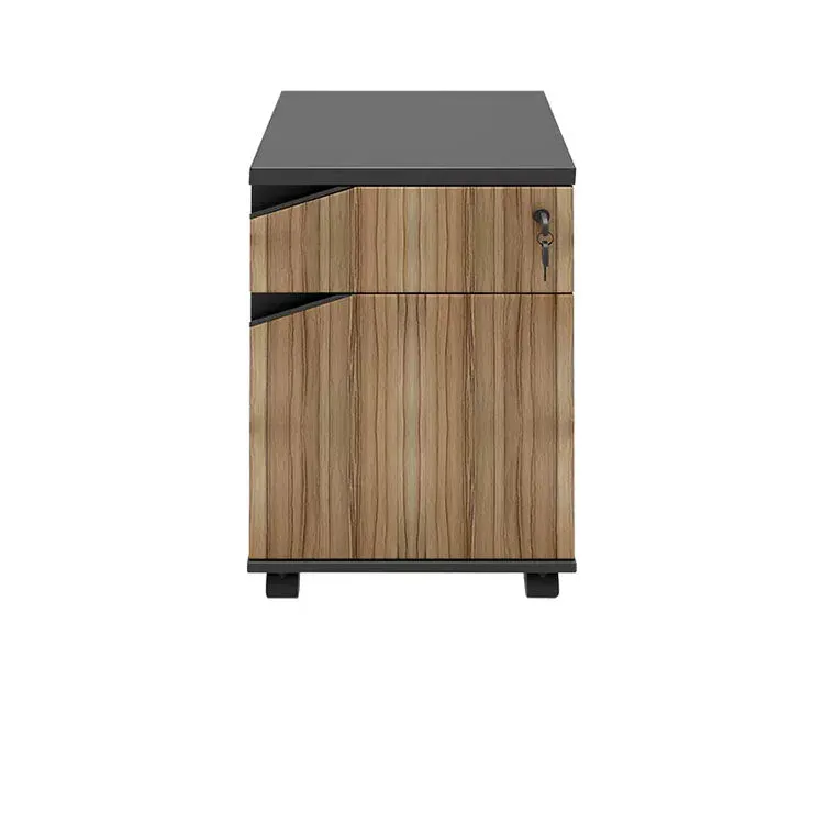 Wooden Office Cabinet, Under-Desk Mobile Low Cabinet